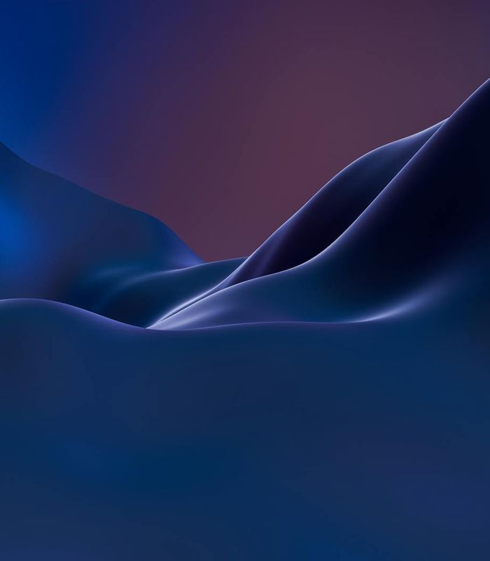 Abstract blue and green digital landscape representing calm vision